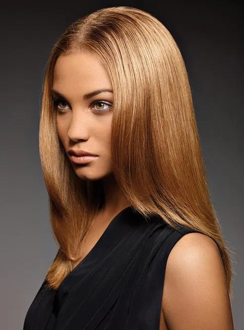 New Arrival 100% Indian Human Hair 16 Inches Straight Layered Hair Full Lace Wig