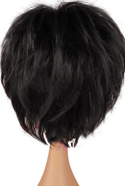 Fluffy Elegant Natural Short Straight 100% Real Human Hair Wig 8 Inches