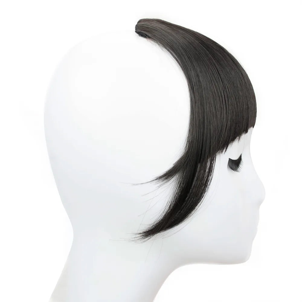 Clip In Hair Bangs Hairpiece Synthetic Blunt Bangs Hair Piece