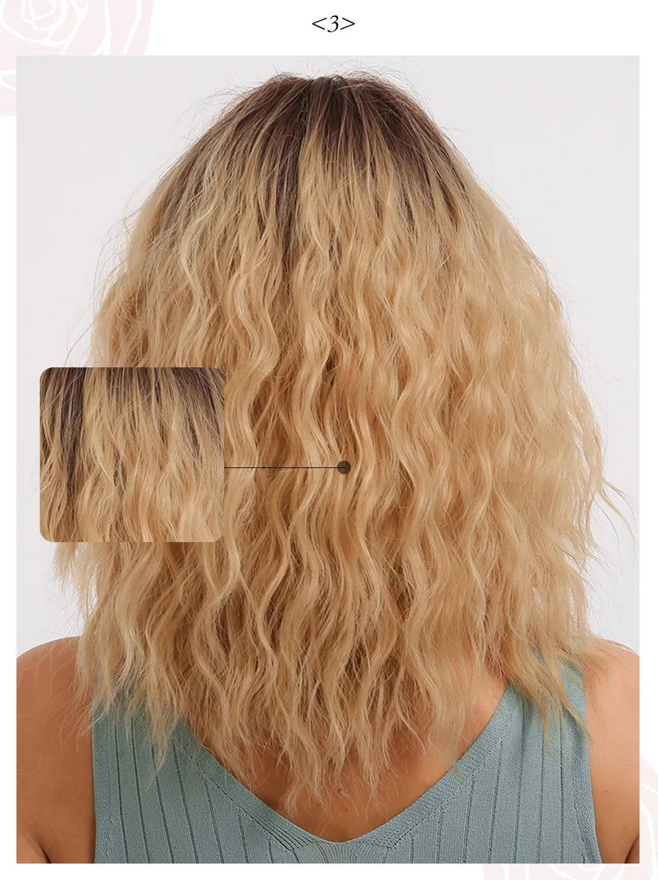 Long Bob Light Color Wavy Synthetic Hair Women Wig With Bangs 18 Inches