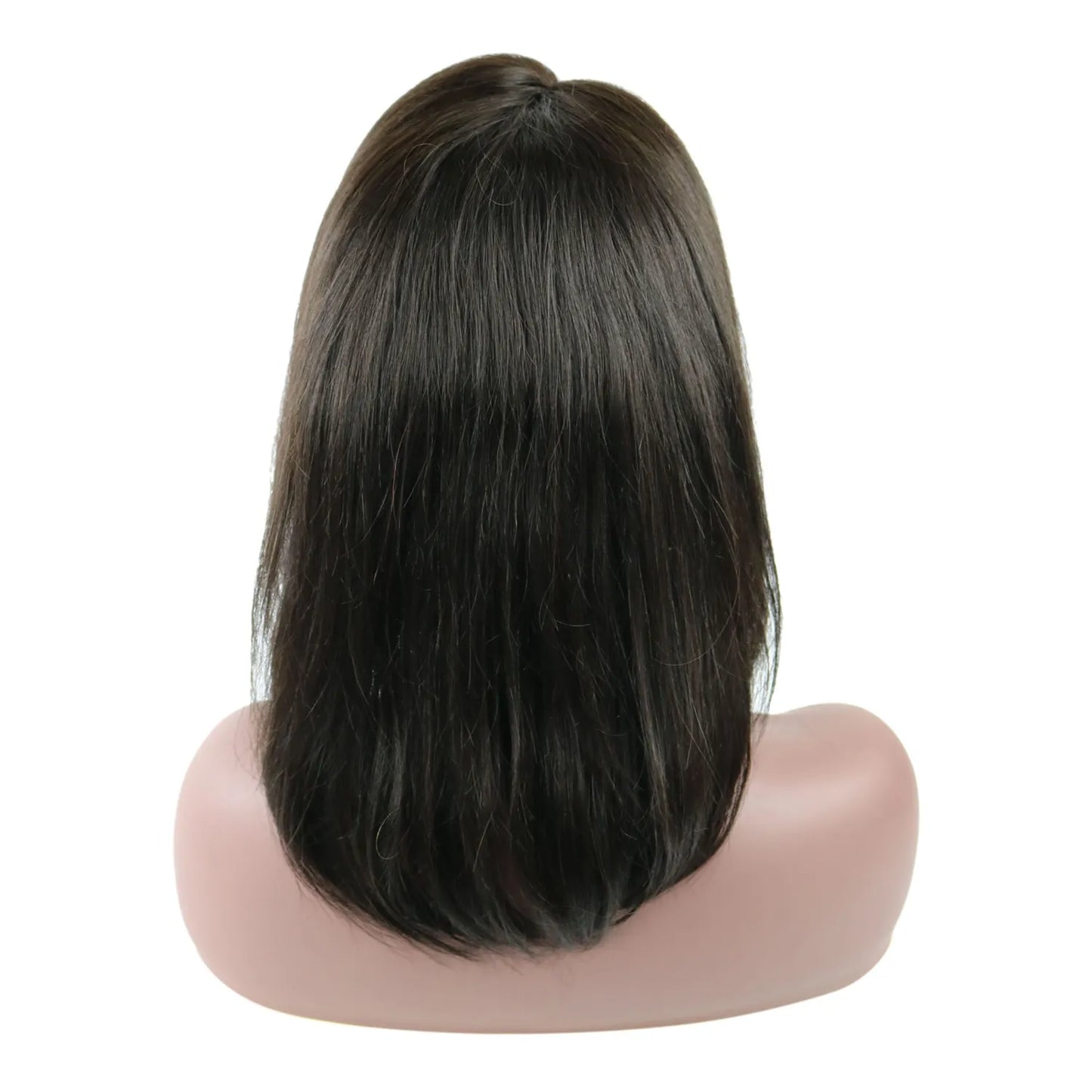 Medium Straight Lace Front Wigs Human Hair 12 Inches