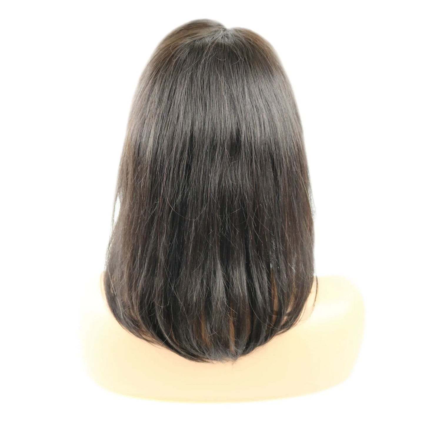 Medium Straight Lace Front Wigs Human Hair 12 Inches