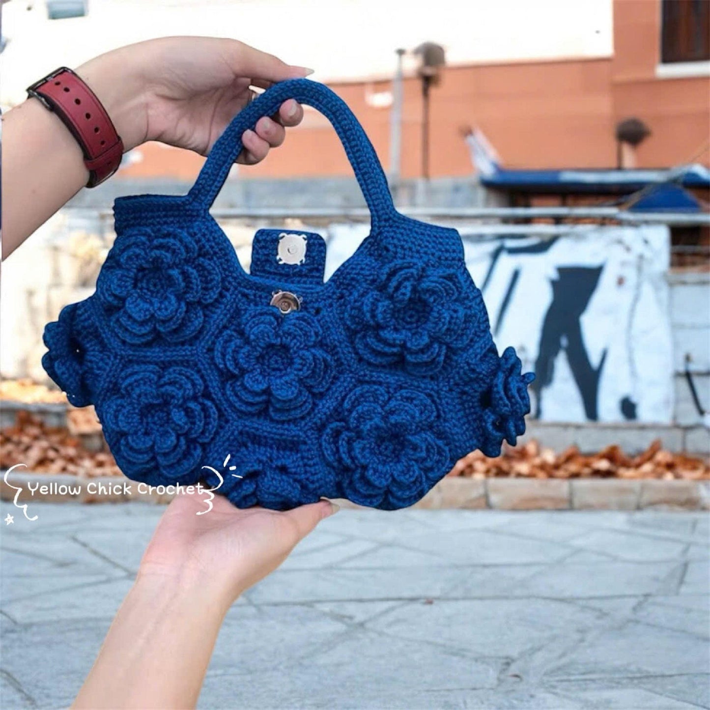 Bloom Flower Crochet Bag, Handcrafted Floral Purse, Custom Colors, Handmade Bag, Mother's Day gift, Gift for her