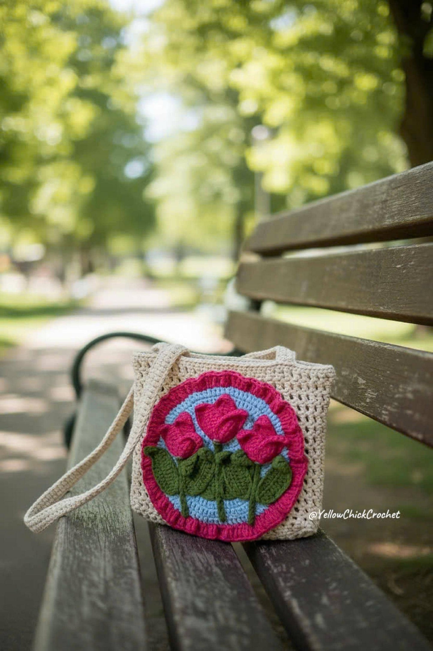 Unique Tulip Crochet Tote Bag â€?Handmade Floral Shoulder Bag â€?Spring Summer Purse â€?Mother’s Day &amp; Easter Gift for Her