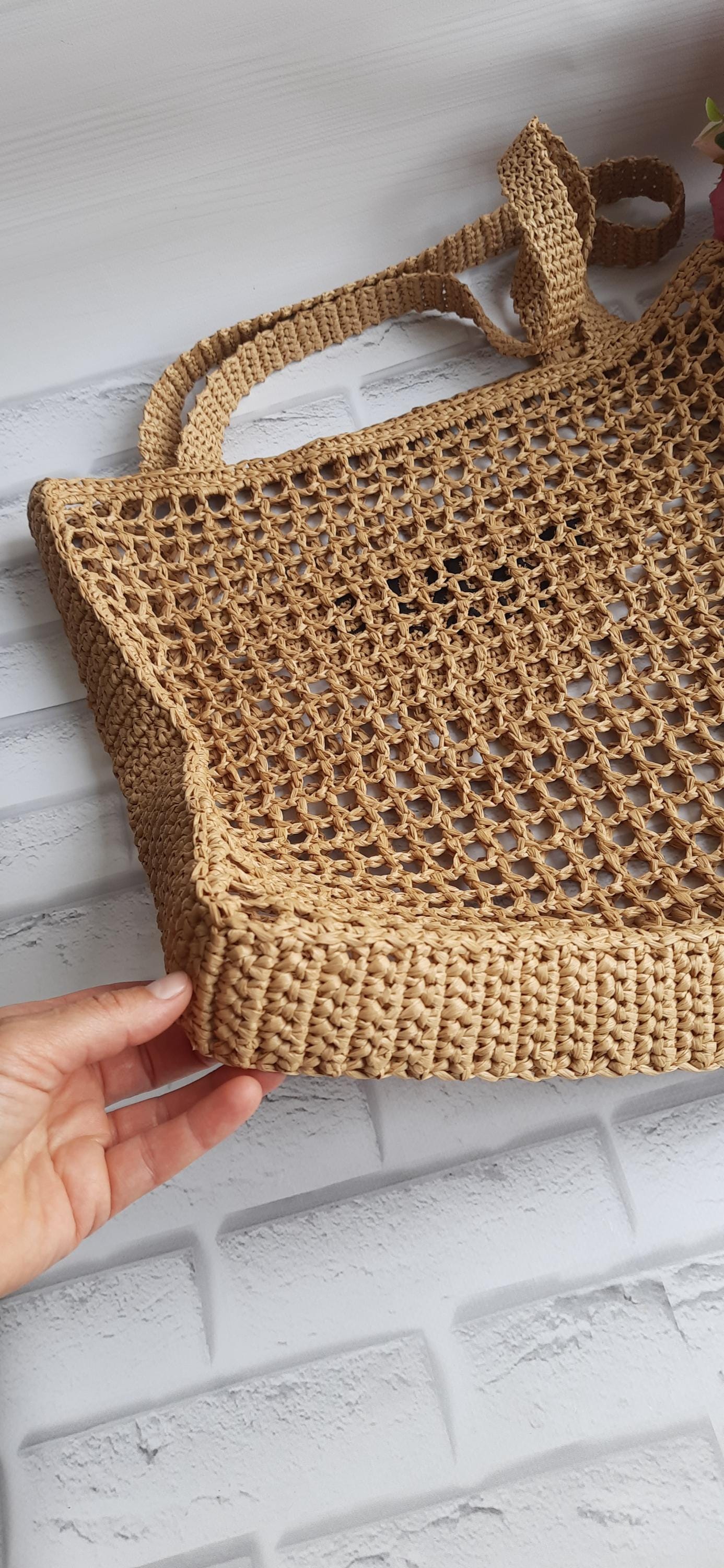 raffia tote bag