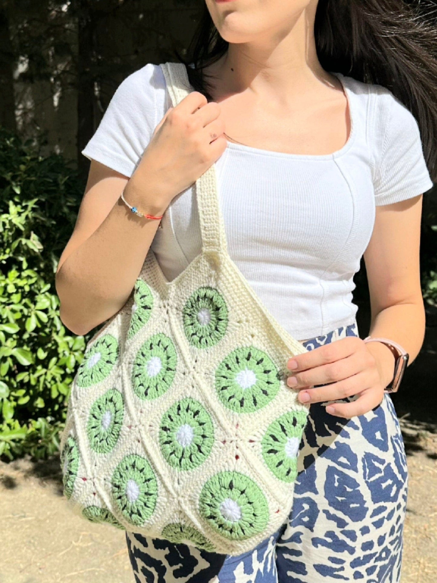 Granny Square Crochet Bag: Handmade Patchwork Boho Tote