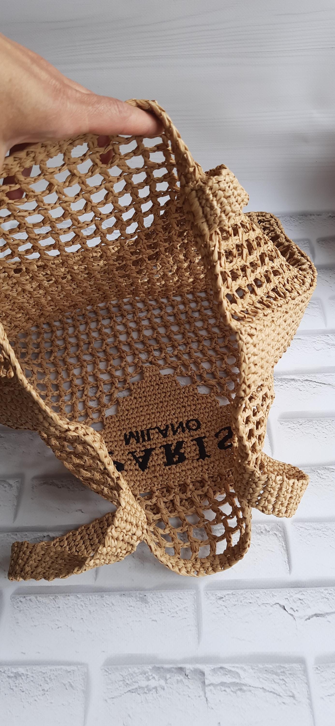 raffia tote bag
