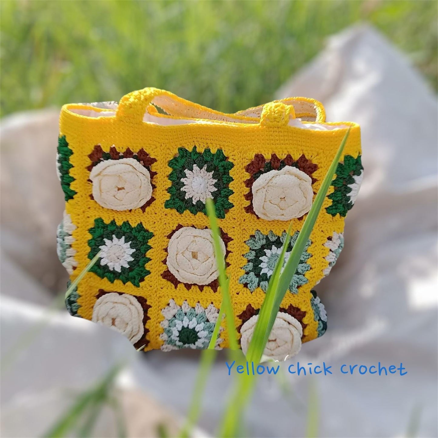 Crochet Bloom Floral Bag, Handmade Shoulder Tote, Valentine Gift, Valentine accessories, Love Bag, Flower bag