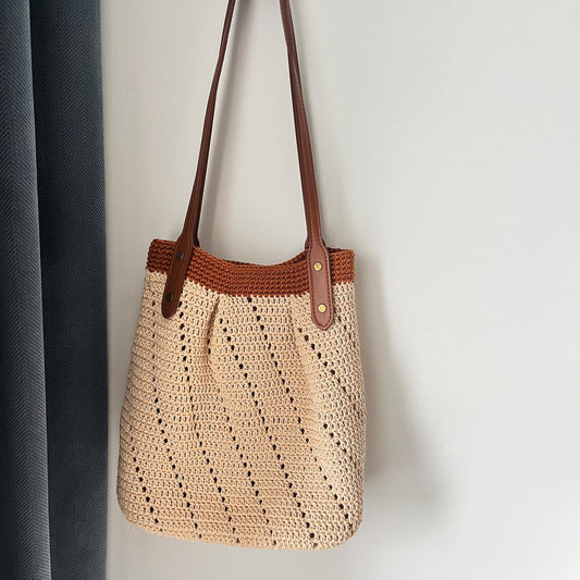 Sienna Crochet Tote, Handmade Shoulder Bag, Handbag Gift for Her