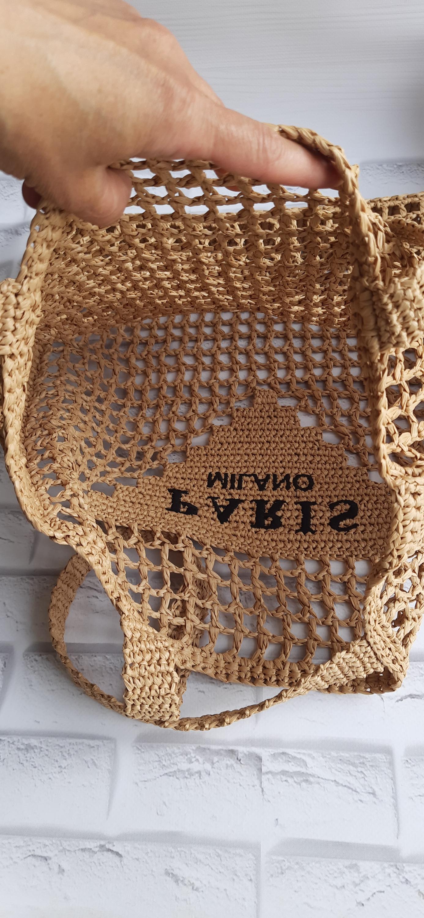 raffia tote bag