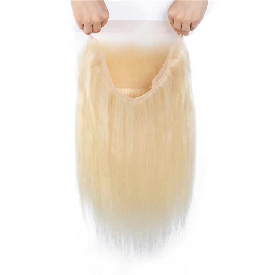 Wigsbuys 360 Lace Frontal Remy Human Hair 613 Color
