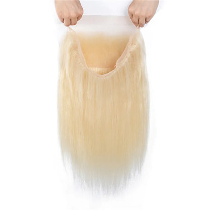 Wigsbuys 360 Lace Frontal Remy Human Hair 613 Color