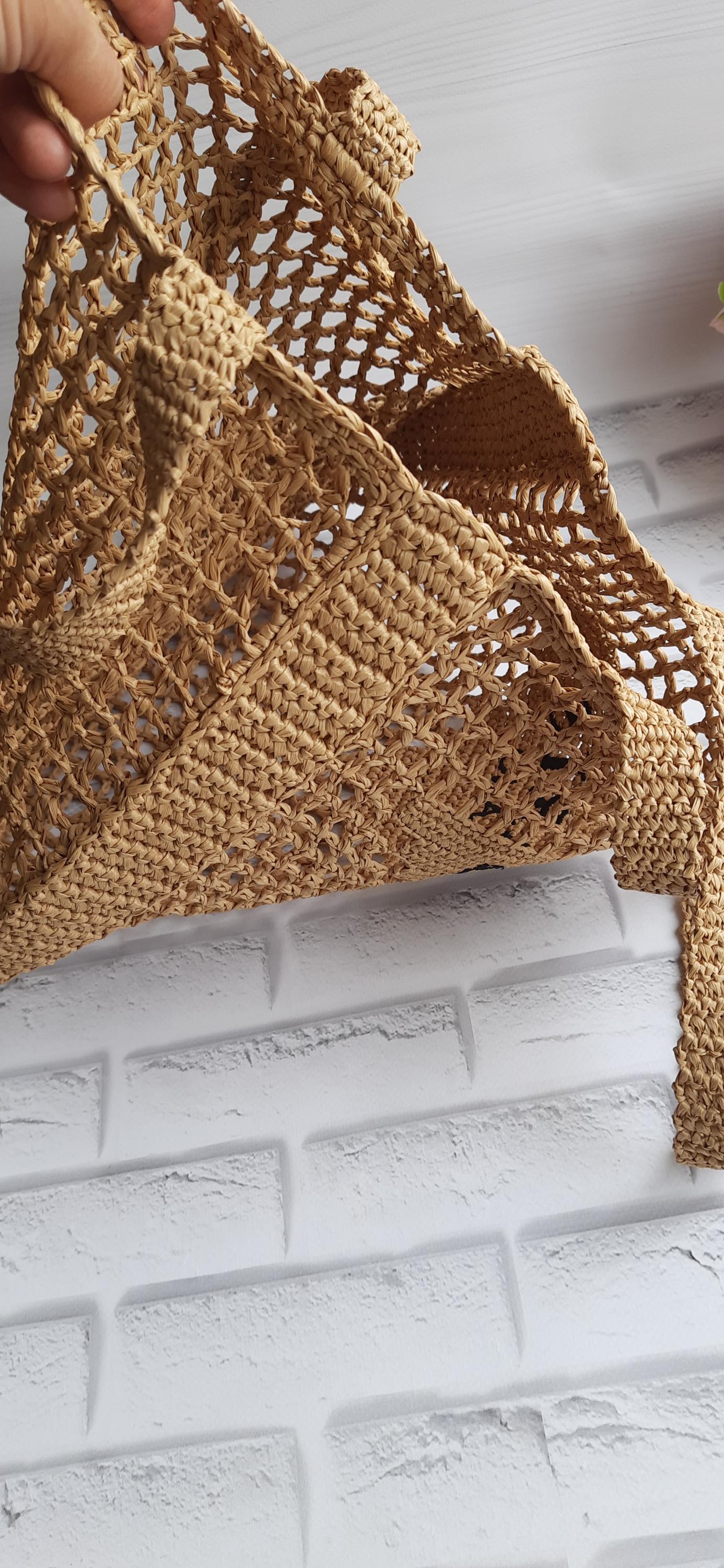 raffia tote bag