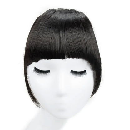 Clip In Hair Bangs Hairpiece Synthetic Blunt Bangs Hair Piece