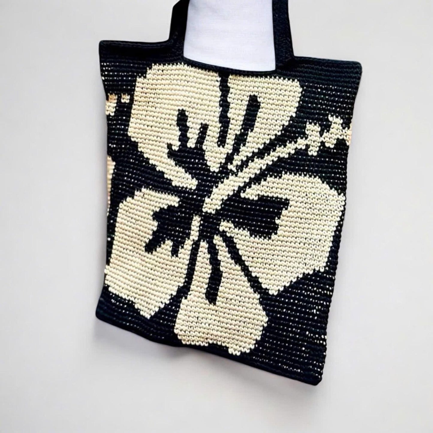 Handmade Crochet Tote Bag with Floral Pattern, Eco-Friendly Shoulder Bag, Gift for Mom &amp; Girlfriend, Travel Bag, Mother's Day Gift