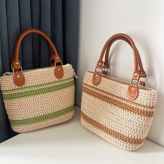 Terra Crochet Tote, Handmade Cotton Bag, Handbag Gift for Her