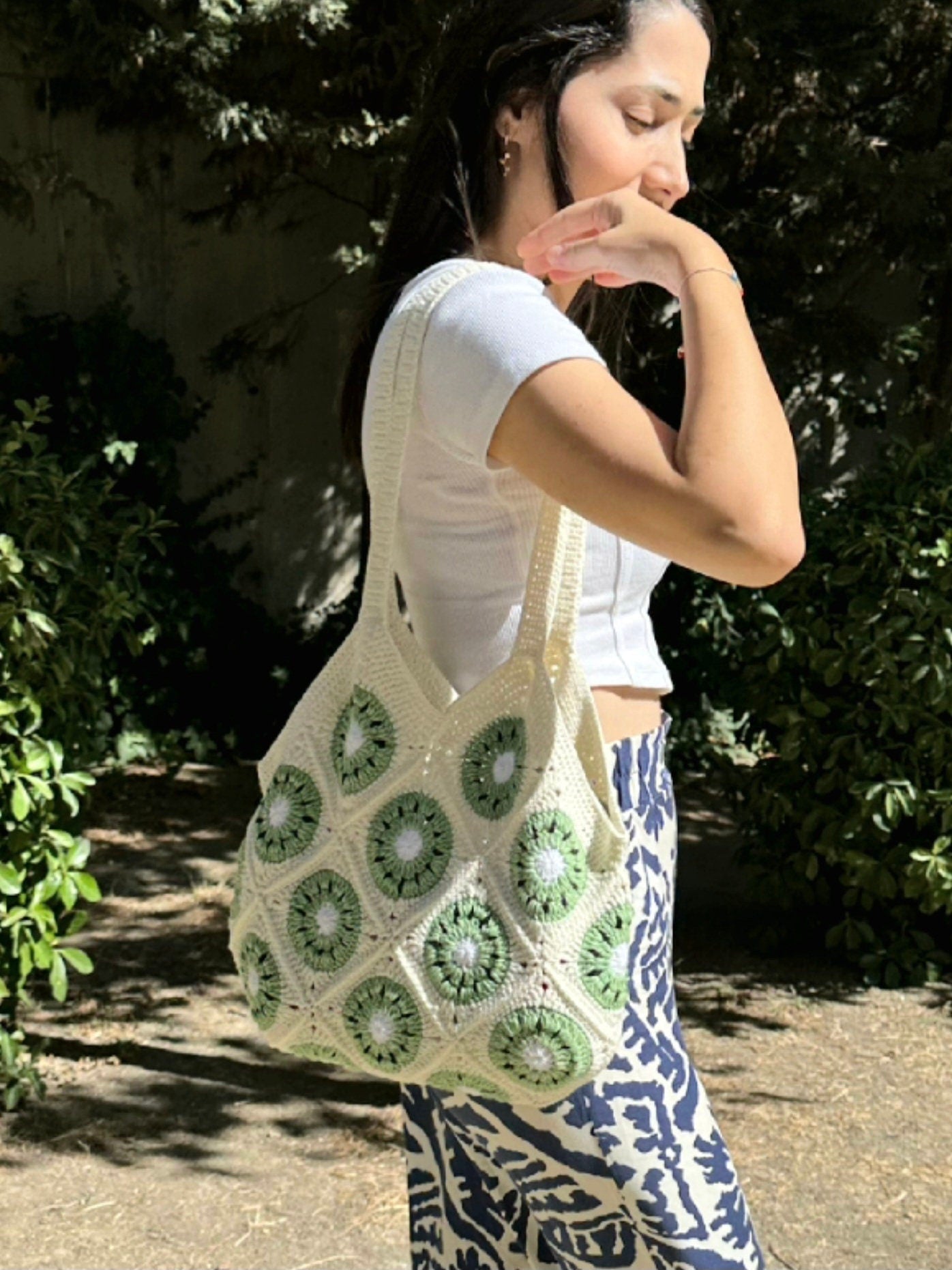 Granny Square Crochet Bag: Handmade Patchwork Boho Tote