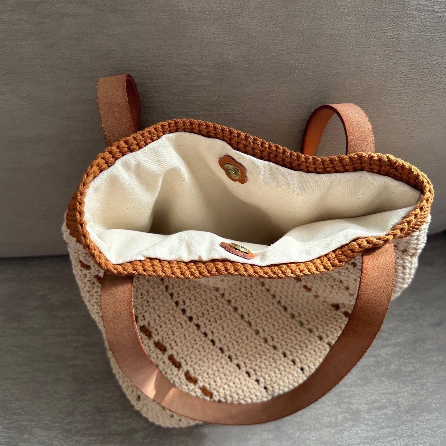 Sienna Crochet Tote, Handmade Shoulder Bag, Handbag Gift for Her