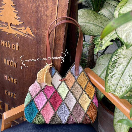 Leaf Crochet Shoulder Bag: Elegant Boho Handbag