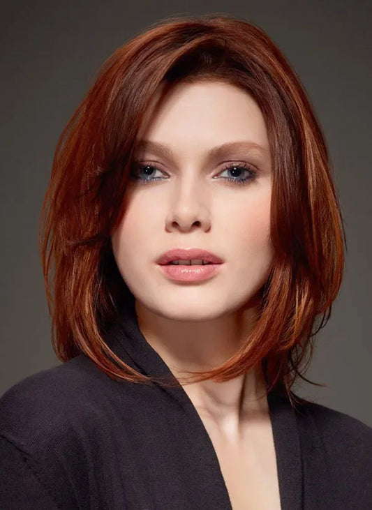 Shoulder Length Straight Bob Hairstyle Lace Front Wigs 100% Human Hair 10 Inches