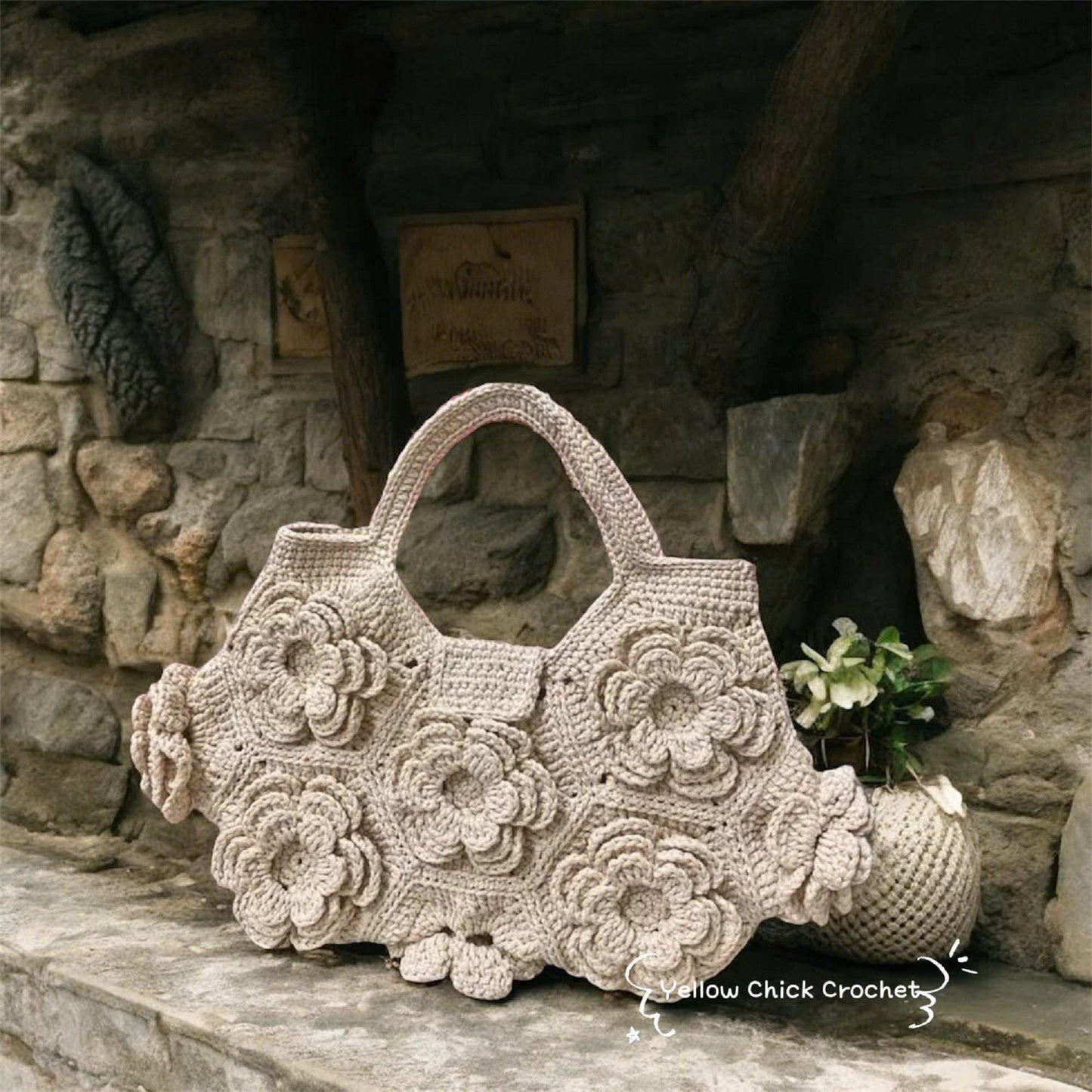 Bloom Flower Crochet Bag, Handcrafted Floral Purse, Custom Colors, Handmade Bag, Mother's Day gift, Gift for her