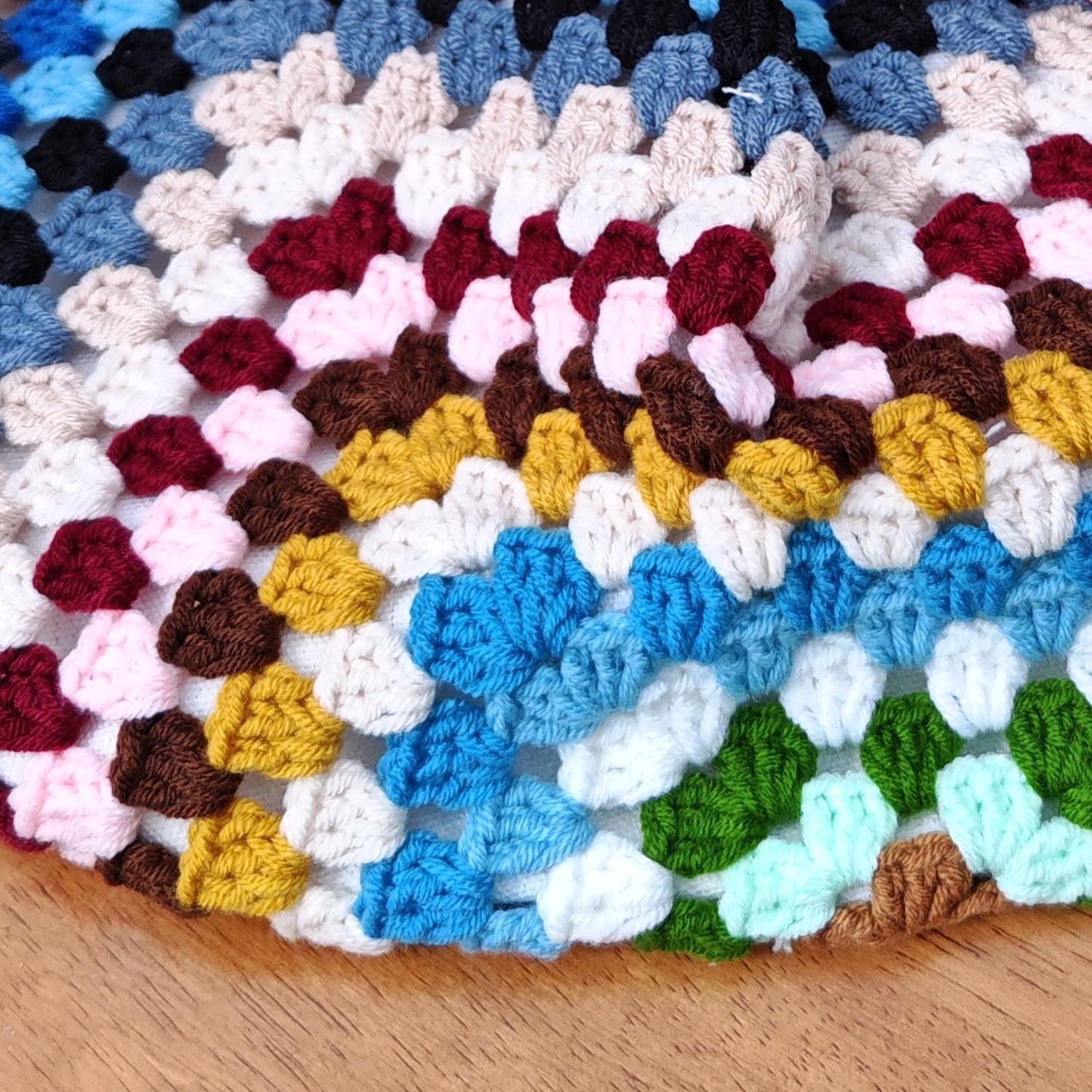 Handmade Rainbow Meadow Crochet Bag, Soft Shoulder Bag &amp; Tote, Gift for Her