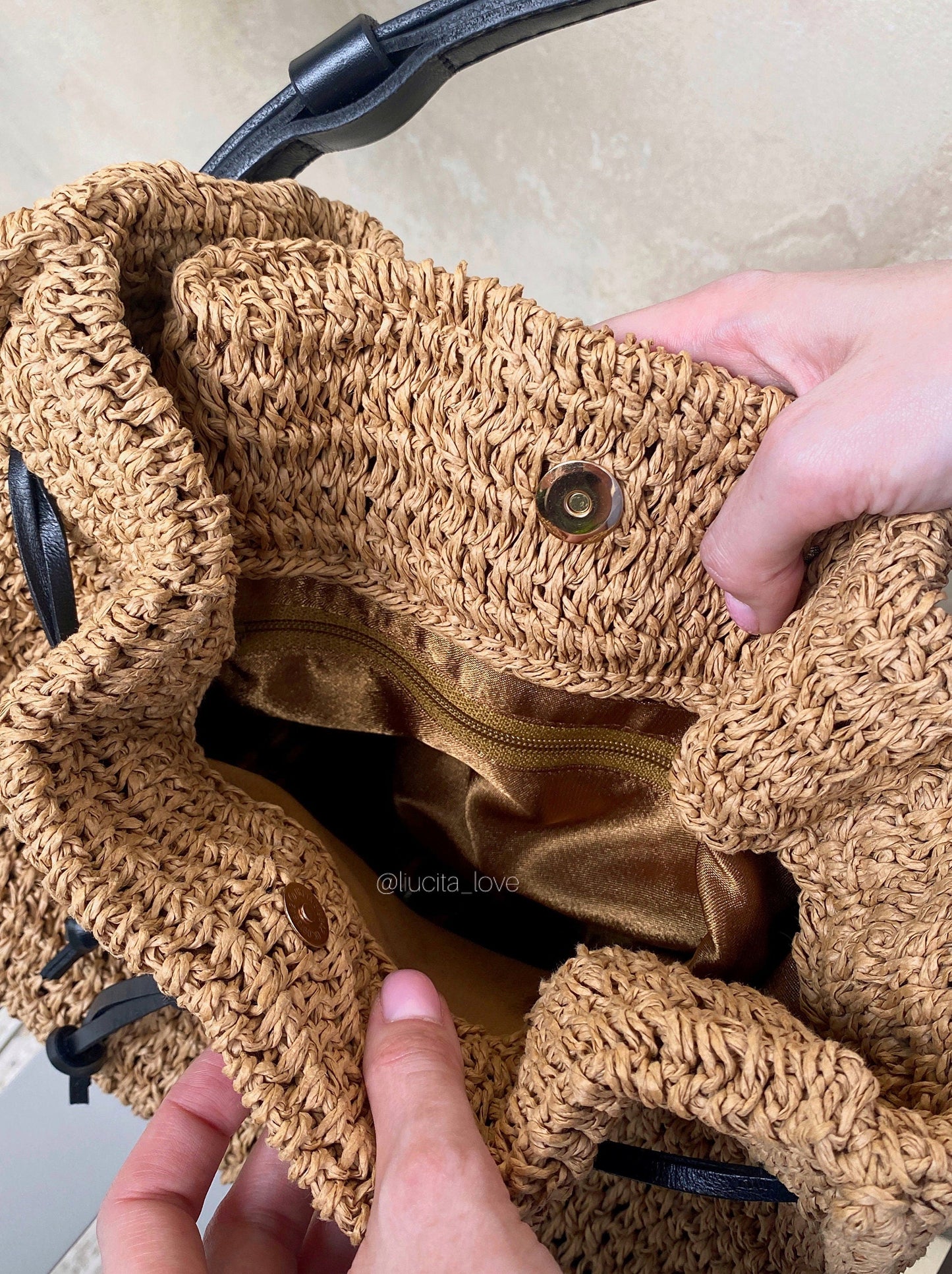 Handmade Raffia Handbag, Luxury Crochet Bucket Bag, Twisted Raffia Stylish Summer Bag, Handicraft Straw Handbag Leather Strap Boho Straw Bag
