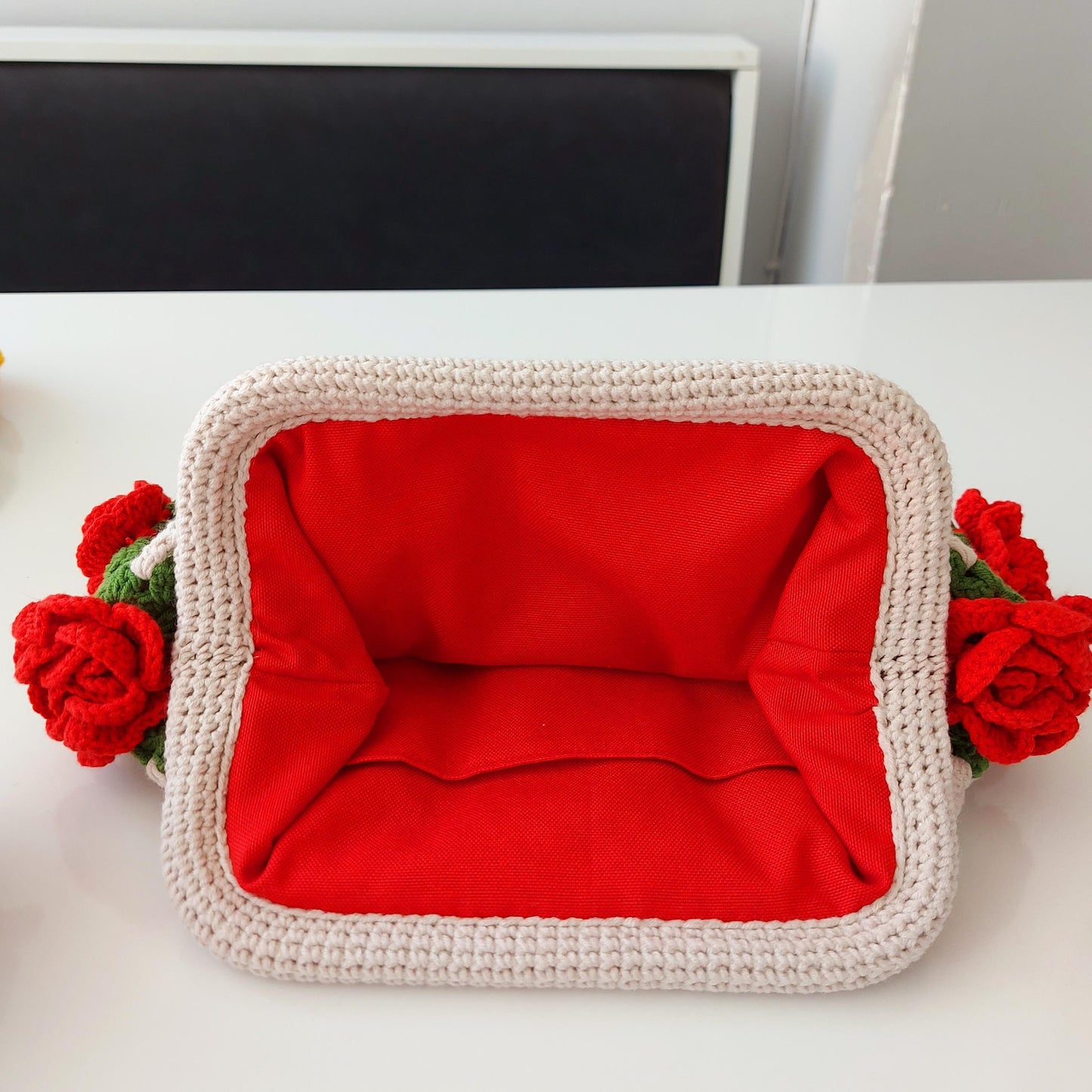 Handmade Sunflower Crochet Clutch Bag: Granny Square Purse, Gift for- her, Galentine's Day Gifts Bag