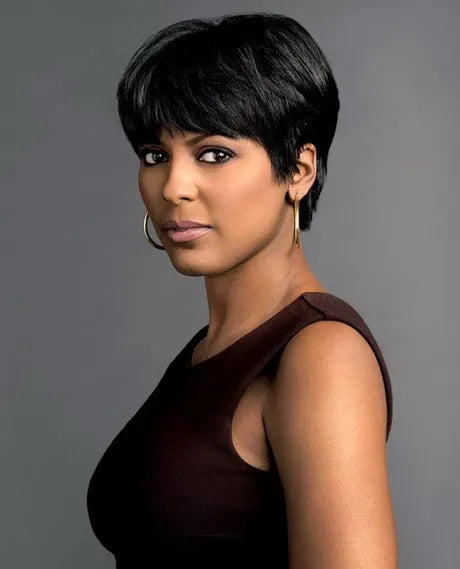 Boy Cut Short Straight Capless Human Hair Wigs 8 Inches