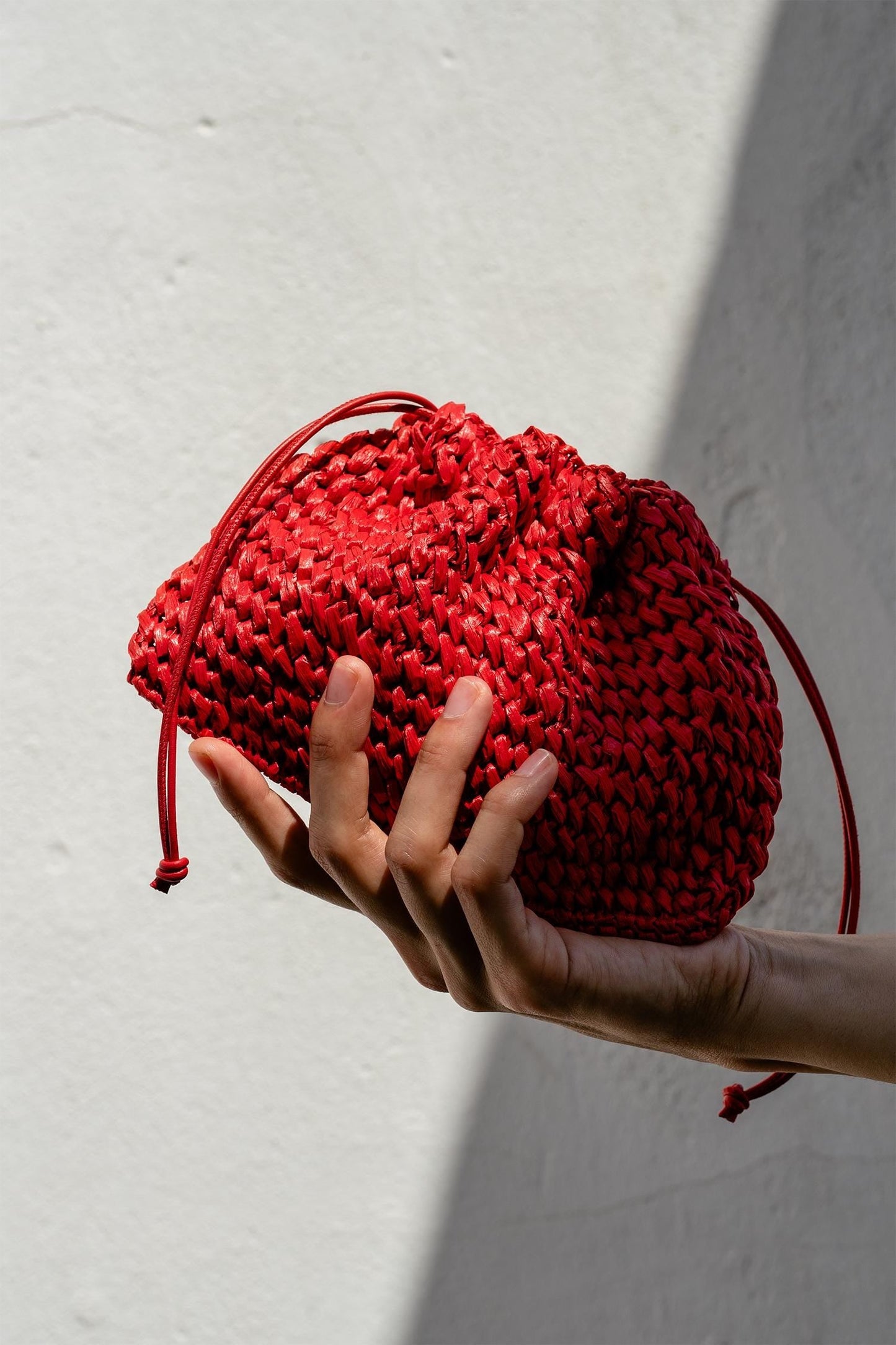 Raffia Pouch Bag, Crochet Raffia Handbag, Short Strap Crossbody, Summer Wrist Bag, Minimal Straw Bag, Mini Bag — The Aster Raffia Pouch