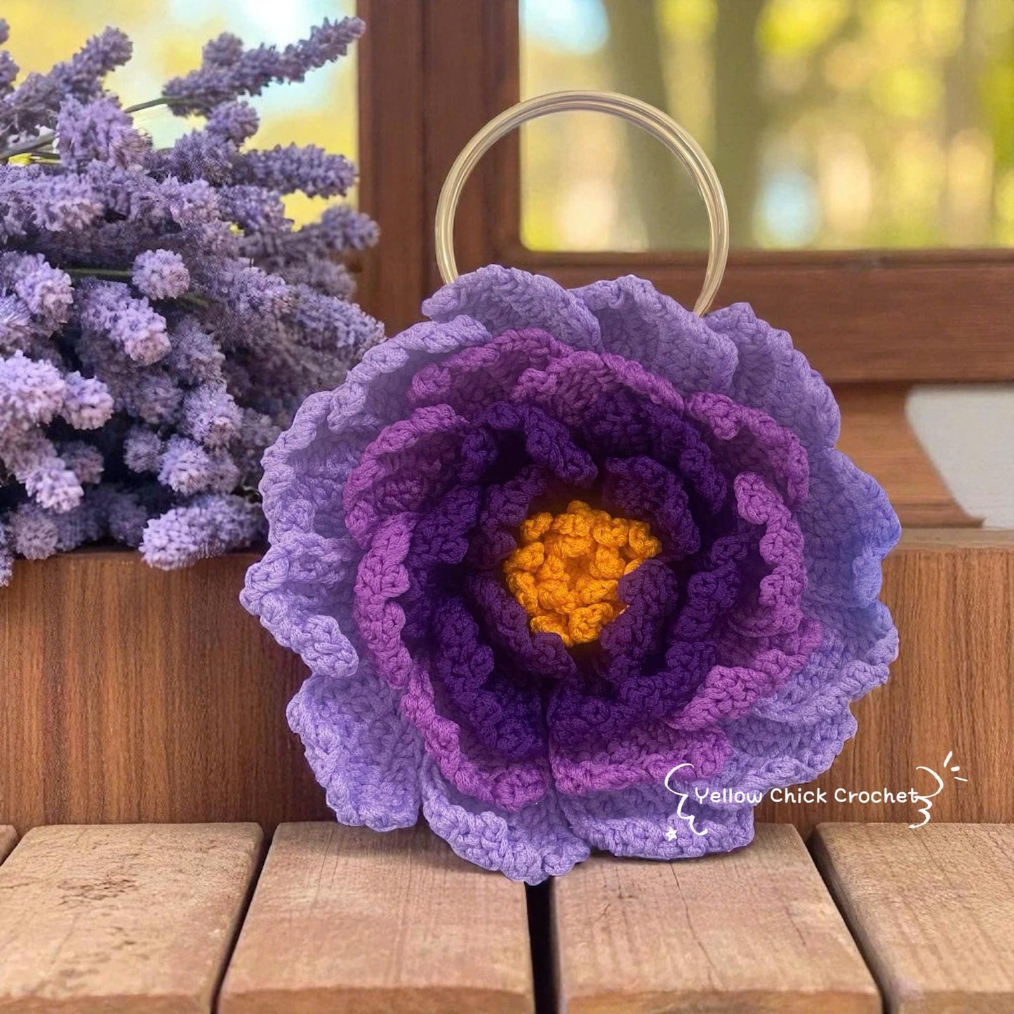 Lotus Flower Crochet Bag â€?Handmade Elegant Purse, Unique Festive Handbag, Christmas Gift for Her, New Year Gift Idea