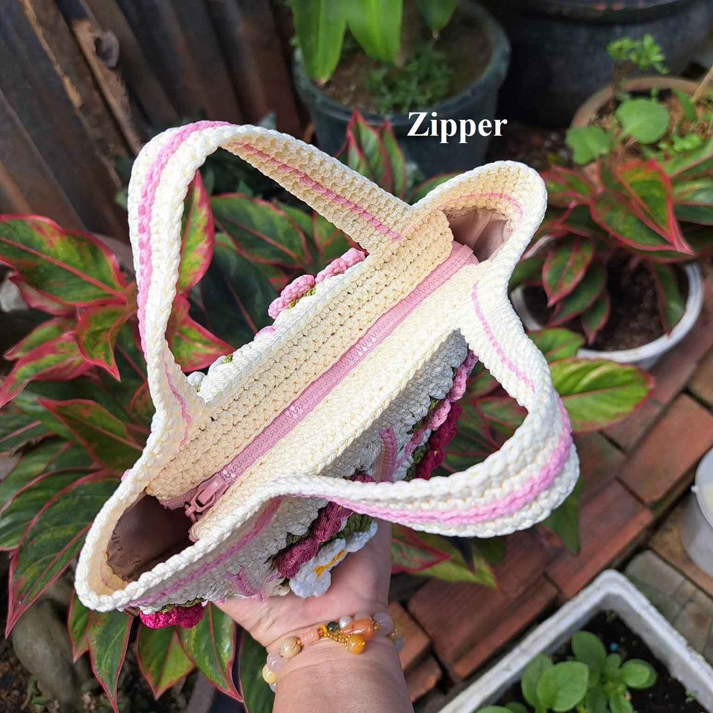 Crossbody flower bag, Crochet Granny square bag, small floral handbag, pink purple yellow flower bag, 20cmx20cm bag, Xmas Christmas gift