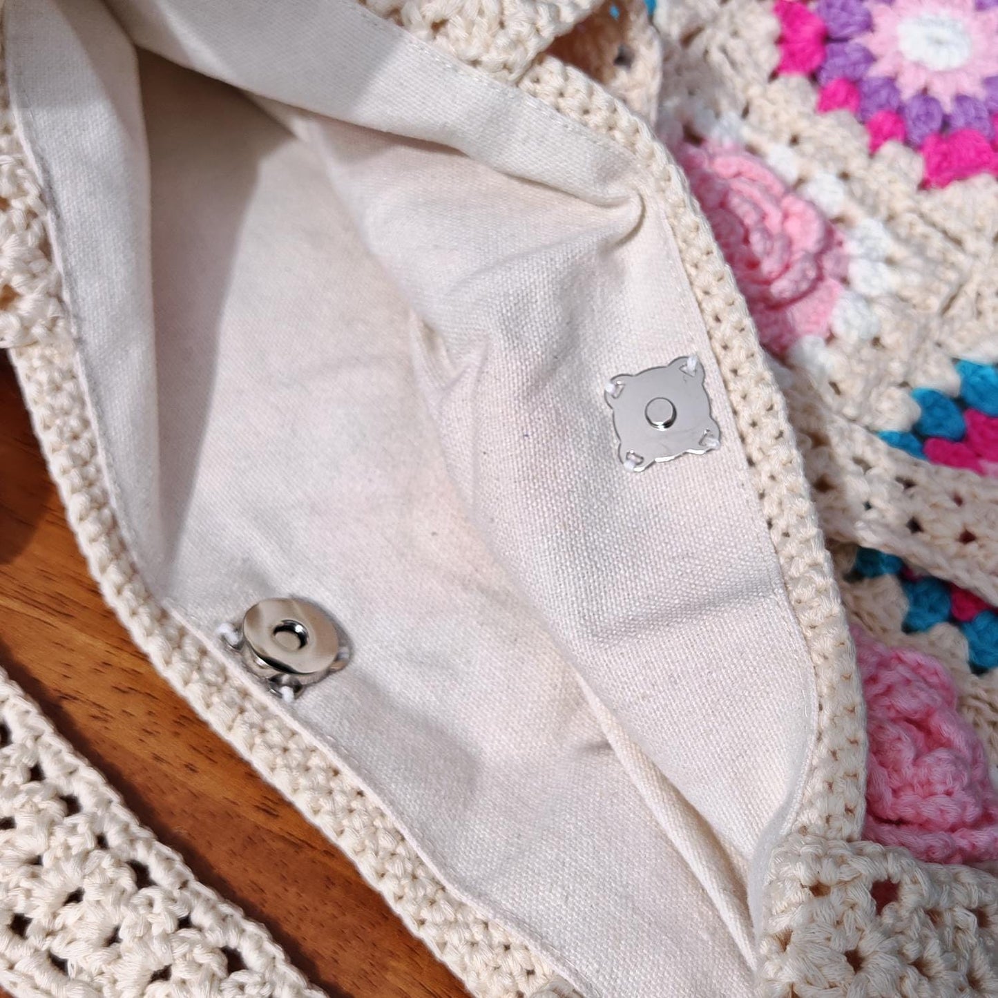Handmade Lavender Camellia Crochet Tote, Soft Shoulder Bag, Gift for Her