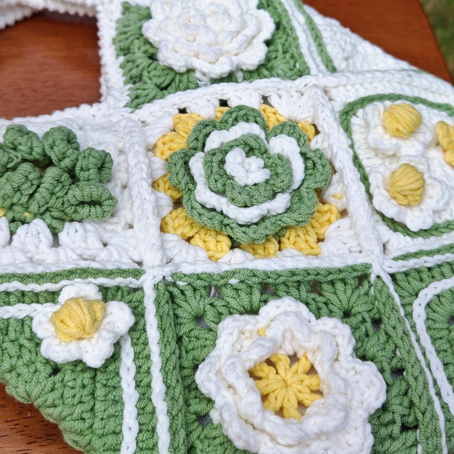 Handmade Cottage Bloom Crochet Bag, Soft Shoulder Bag &amp; Tote, Gift for Her