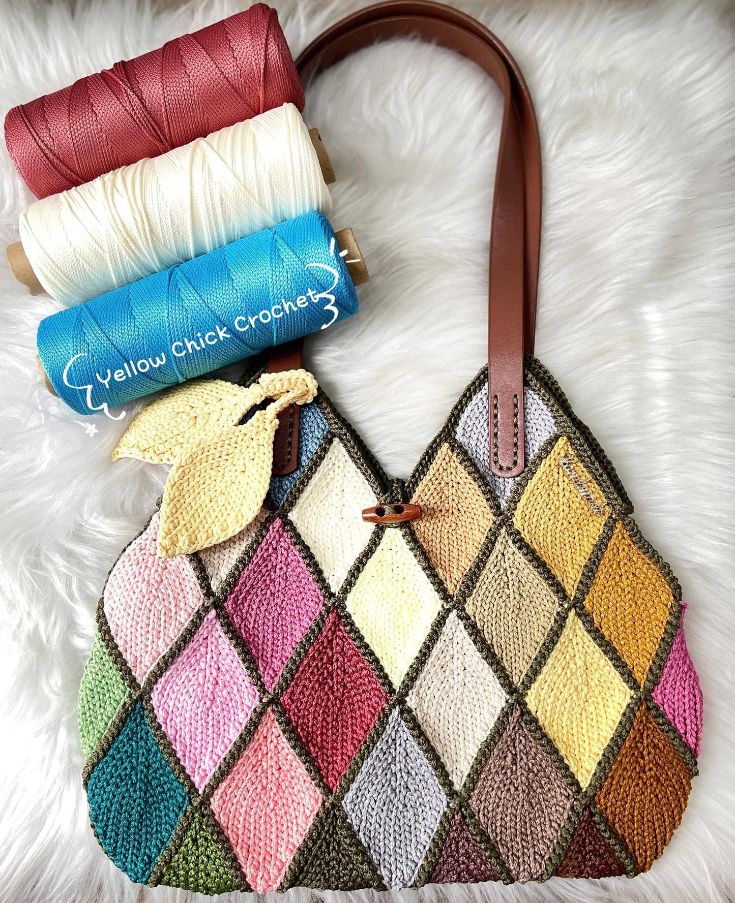 Leaf Crochet Shoulder Bag: Elegant Boho Handbag