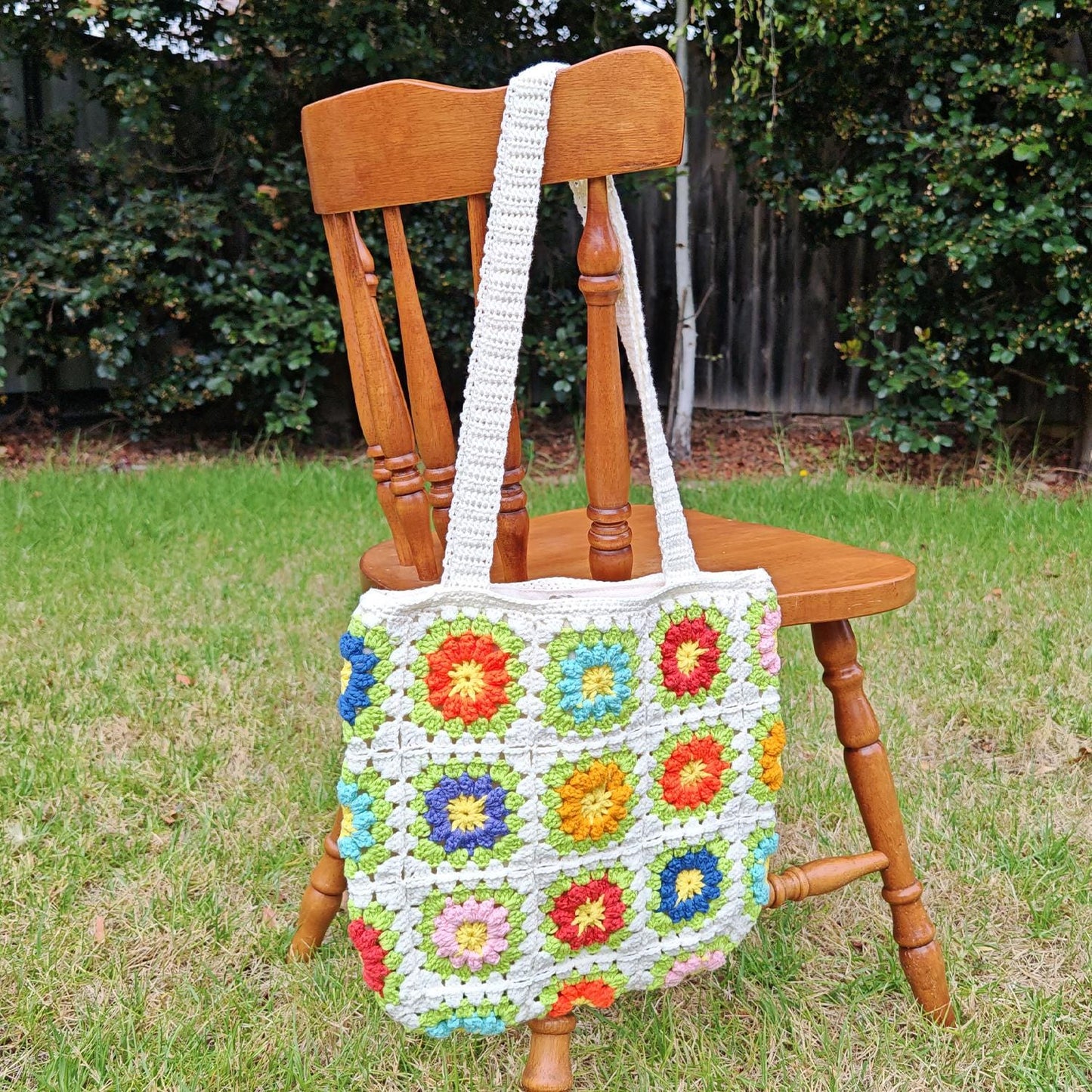 Handmade Sunny Garden Crochet Bag, Soft Shoulder Bag &amp; Tote, Gift for Her