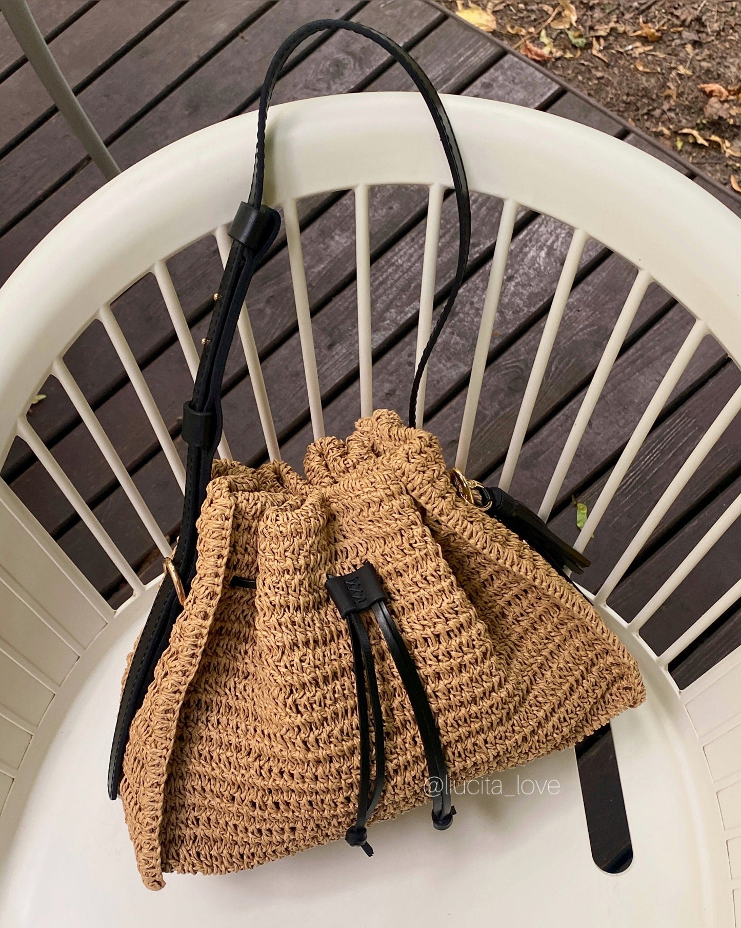 Handmade Raffia Handbag, Luxury Crochet Bucket Bag, Twisted Raffia Stylish Summer Bag, Handicraft Straw Handbag Leather Strap Boho Straw Bag